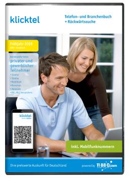 klicktel Telefon- und Branchenbuch mit Rückwärtssuche Frühjahr 2026 - Downloadversion