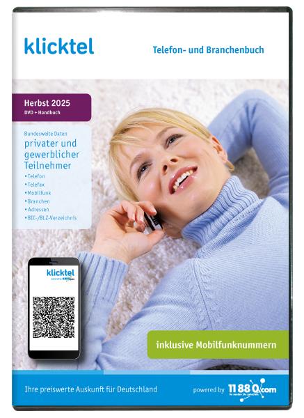 klicktel Telefon- und Branchenbuch Herbst 2025 - DVD