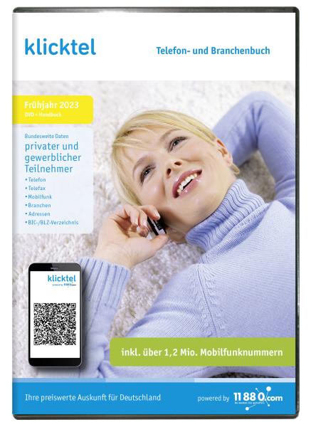 klicktel Telefon- und Branchenbuch Frühjahr 2023 - DVD